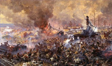 Clásico Painting - Batalla por los Maloyaroslavets el 12 de octubre de 1812 Guerra militar Aleksandr Yurievich Averyanov